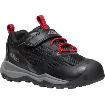 Pánská treková obuv Dětské boty Keen Wanduro Low WP black/ribbon red 35EU