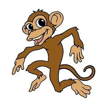 Odstranitelné tetování Tančící opice - nalepovací tetování