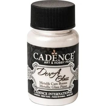 Speciální výtvarná barva Cadence Metalická barva na sklo Cadence Dora Glass, 50 ml - pearl , perleťová