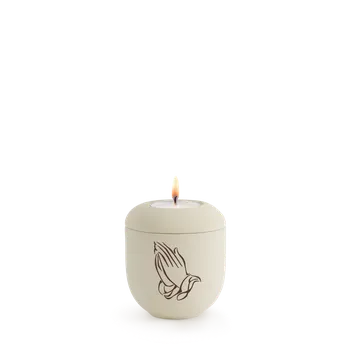 Smuteční dekorace Keramická miniurna Classic - Modlitba