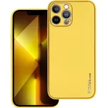Pouzdro Forcell LEATHER Case Apple iPhone 13 Pro Žlutá