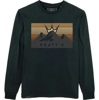 Pánské tričko PEATYS Pánské tričko PEATY'S PUBWEAR TRIKO S DLOUHÝM RUKÁVEM 3 PEAKS SUNSET / BLACK - S