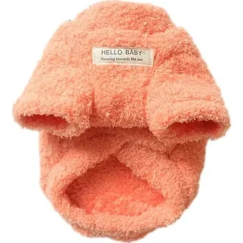 Obleček pro psa Zimní plyšový svetr pro malé psy - oranžový,M