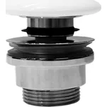 GSI, GSI umyvadlová výpusť 5/4", click-clack, keramická zátka, bílá, PCS11