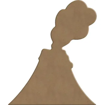 Výtvarná sada Gomille Dřevěný výřez k dekoraci Gomille, 12x14 cm - Sopka