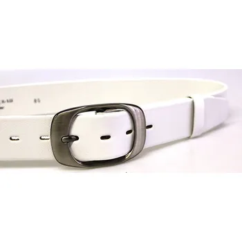 Opasek PENNY BELTS Kožený opasek 72NKS-00 bílý - 115 cm