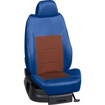 Potah sedadla Autopotahy Volkswagen SHARAN / od r.2010->, 7 Míst ( Reference, Style ), KOŽENKA > OR 0403 (OR 0403 / Modrý koženkový bok)