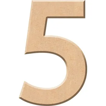 Aladine Dřevěná číslice Aladine k dekoraci, 5 cm - 5
