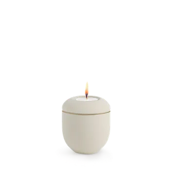 Smuteční dekorace Keramická miniurna Melina Creme