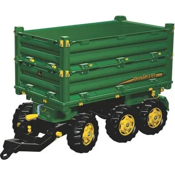 Dětské šlapadlo Multi 3-osý přívěs John Deere Rolly Toys (12504) (Rolly Toys příslušenství - přívěs sklopný na tři strany pro šlapací traktůrky Rolly Toys)