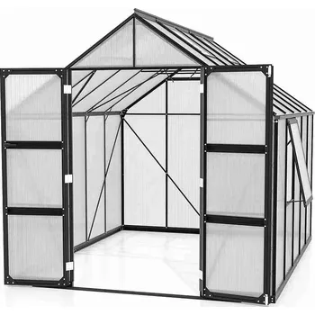 Skleník Zahradní skleník VITAVIA OLYMP 8300, polykarbonát 4 mm, černý Varianta: skleník VITAVIA OLYMP 8300 PC 4 mm černý LG3789