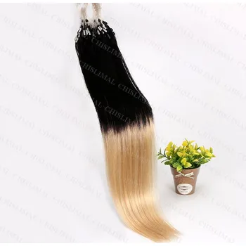 MICRO RING ombre 50ks,45cm,různé barvy Černá/blond ombre 1/613