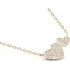 Náhrdelník Pozlacený stříbrný náhrdelník s přívěskem dvě srdce 3001879