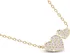 Náhrdelník Pozlacený stříbrný náhrdelník s přívěskem dvě srdce 3001879