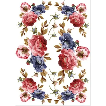 Umělecký papír Cadence Rýžový papír Cadence, A4 - Červené a modré růže