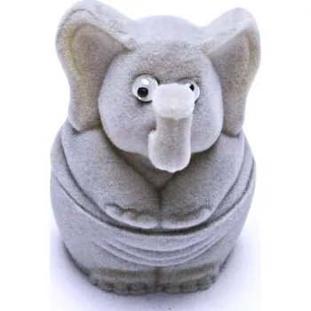 Dárková krabička Sametová dárková krabička slon šedý FU-45/A3