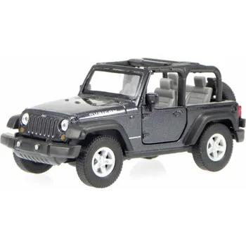 autíčko Welly Jeep Wrangler Rubicon convertible, Modrý 1:34-39
