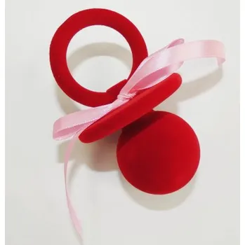 Dárková krabička Dárková sametová krabička dudlík červený FU-217/A7