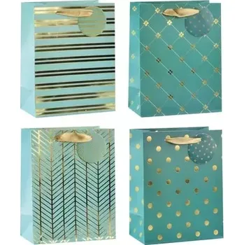 Dárková taška Taška dárková se zlatou ražbou M 18 x 23 x 10 cm