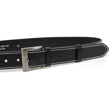 Opasek PENNY BELTS Kožený opasek 08NKS-1B-60 černý - 100 cm