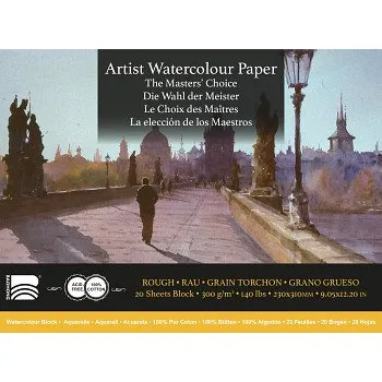 Blok Akvarelový blok Baohong 23x31cm rough 300g (Akvarelový blok Baohong 23x31cm rough 300g)