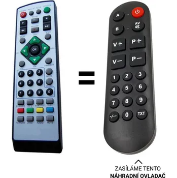 Sigmatek DVBH1000, DVBH2000 náhradní dálkový ovladač pro seniory.
