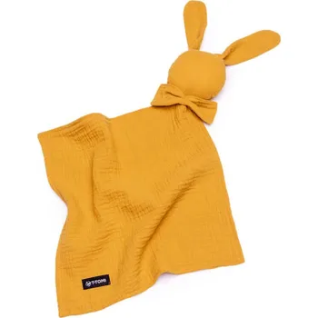 T-TOMI BIO Mušelínový usínáček Mustard hořčicový 100% bavlna 30 cm