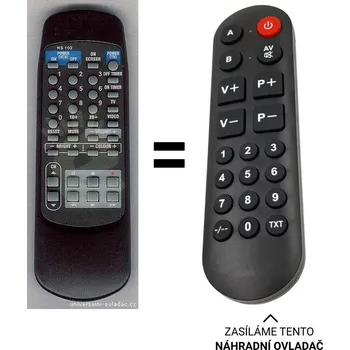 Dálkový ovladač JVC RMC620F, RMC602S, RMC601S, RC430F, RMC410,RMC408F náhradní dálkový ovladač pro seniory