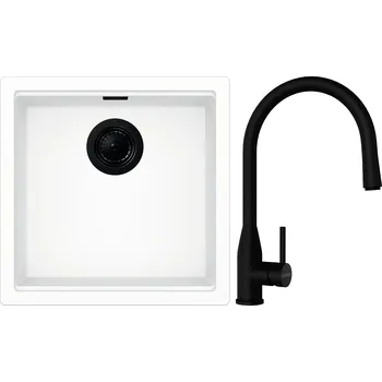 Granitový dřez Set Schock S27-6 (dřez Kiruna N-100 Day + baterie Kavus.120 Puro + komponenty Puro)