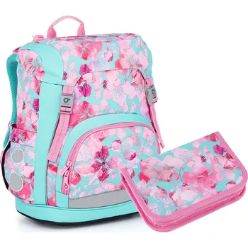 Školní batoh Lehká školní aktovka Topgal Květinky KIRA 23035 SET SMALL