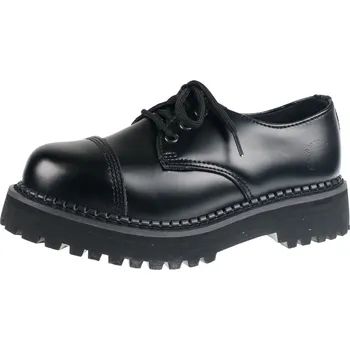 Pánská zimní obuv boty kožené unisex - BOXER CS BLACK - GRINDERS - BOX-CS-BLA - 36