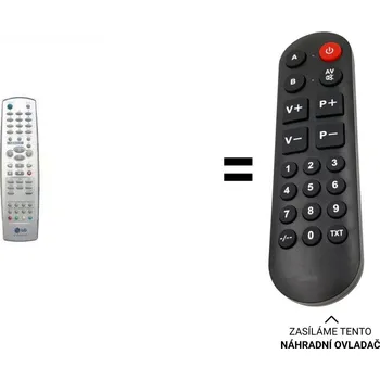 LG 6710V00112E, 6710V00145J náhradní dálkový ovladač pro seniory