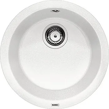 Granitový dřez Granitový dřez Blanco RONDO Bílá 511621 + Sanitární silikon + Designové masivní dřevěné krájecí prkénko z akácie