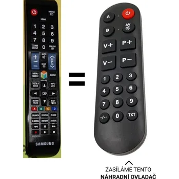 Dálkový ovladač Samsung AA59-00797A náhradní dálkový ovladač pro seniory