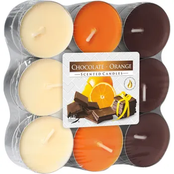 Svíčka Maják Svíčka čajová ČOKOLÁDA-POMERANČ vonná 18ks