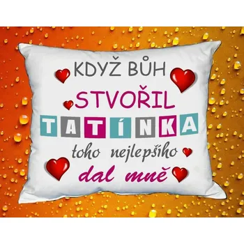 Polštář Polštářek když bůh stvořil Tatínka