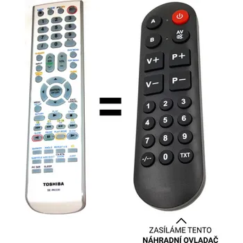 Dálkový ovladač Toshiba SE-R0330 náhradní dálkový ovladač pro seniory