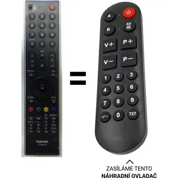 Dálkový ovladač Toshiba 42C3002P, 37WL66S náhradní dálkový ovladač pro seniory.