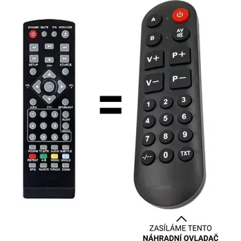 Dálkový ovladač Náhradní dálkový ovladač pro Sencor SDV8701T