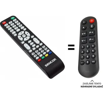 Dálkový ovladač Sencor SLE55F60TC náhradní dálkový ovladač pro seniory