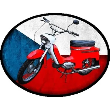Nášivka nášivka s Českou motorkou 02 Obdélník (nášivky motorky)