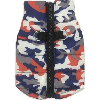 Obleček pro psa Nepromokavý obleček pro malé psy v maskáčovém vzoru - Oranžová Camo,L