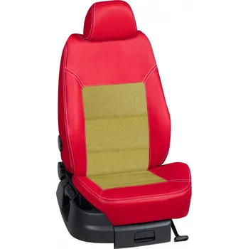 Potah sedadla Autopotahy Toyota PROACE / od r.2016->, 7 Míst, KOŽENKA > OR 0418 (OR 0418 / Červený koženkový bok)