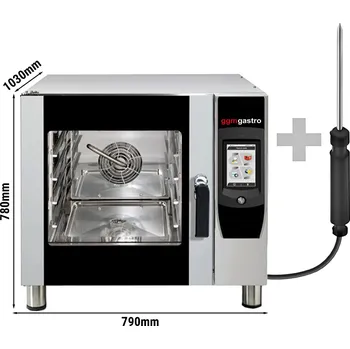 Lednice G.Gastro Kombinovaný konvekomat - dotykový - 4x GN 1/1 - s umývacím systémem