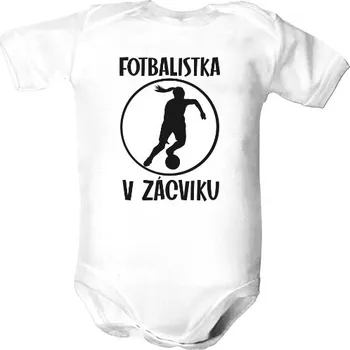 Kojenecký body Dětské body s potiskem Fotbalistka v zácviku body dětské