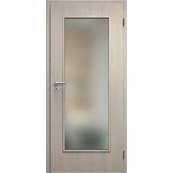 Interiérové dveře SAPELI ELEGANT KOMFORT M40 - CPL LAMINÁT - OTOČNÉ DVEŘE VČ. ZÁRUBNĚ - Borovice bílá Průchozí šířka (cm): 90, Průchozí výška (cm): 197, Typ skla: Satináto bílé