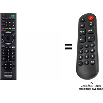 Dálkový ovladač Sony KDL-42W705B náhradní dálkový ovladač pro seniory