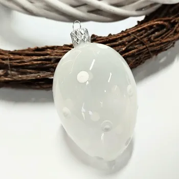 Velikonoční dekorace Velikonoční baňka IRISA - vejce velké 4 ks bílé