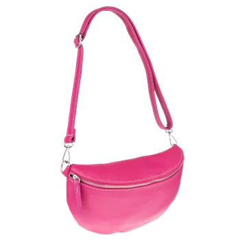 Kabelka NovaKabelka.cz Kožená italská crossbody kabelka Reni Grande Fuxia