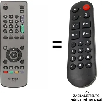 Dálkový ovladač Sharp GA531WJSA náhradní dálkový ovladač pro seniory